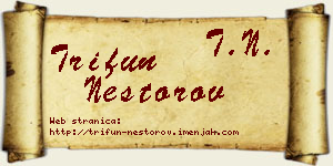 Trifun Nestorov vizit kartica